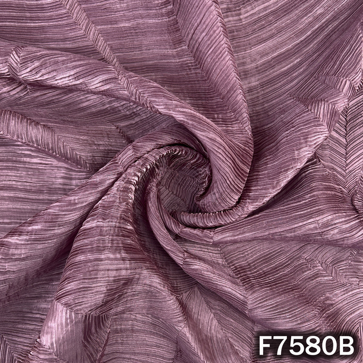 Pleated Shimmer Organza Fabric - F7580