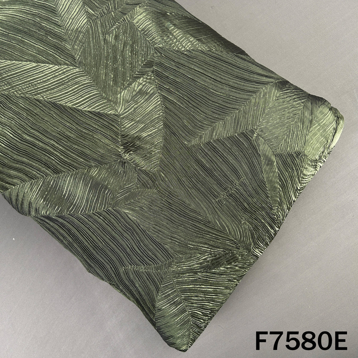 Pleated Shimmer Organza Fabric - F7580