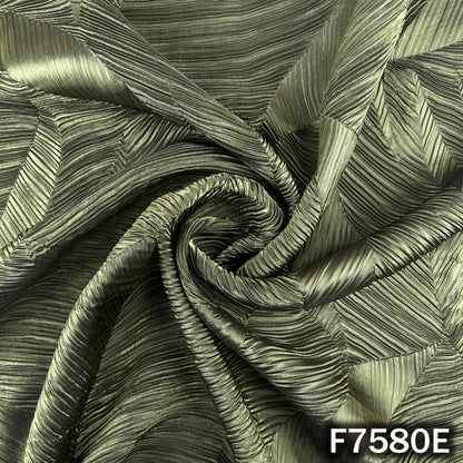 Pleated Shimmer Organza Fabric - F7580