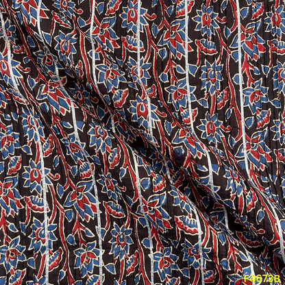 Printed Pintex Gota Patti Cotton Fabric- F4673