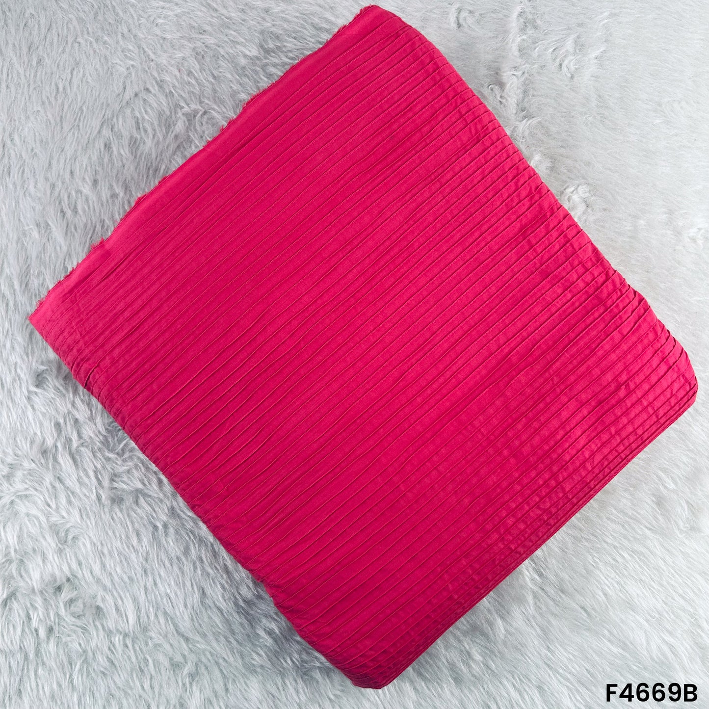 Plain Pintex Cotton Fabric- F4669