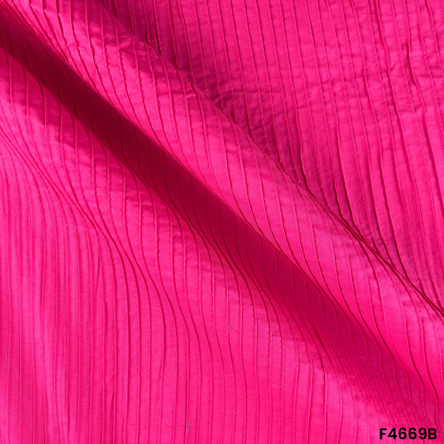 Plain Pintex Cotton Fabric- F4669