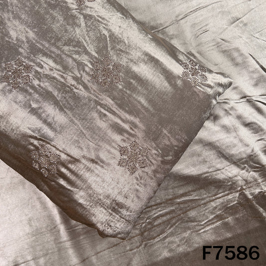 Cut Dana Zari Work Velvet Fabric - F7586