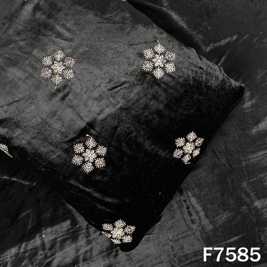 Cut Dana Zari Work Velvet Fabric - F7585
