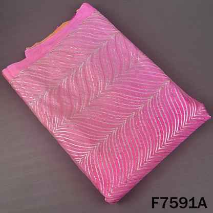 Ombre Shade Gota Patti Chinnon Chiffon Fabric - F7591