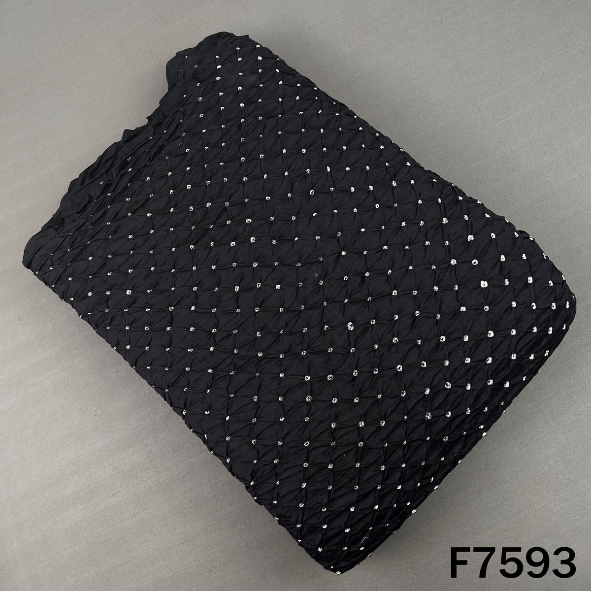 Pure Bandhani Silk Fabric - F7593