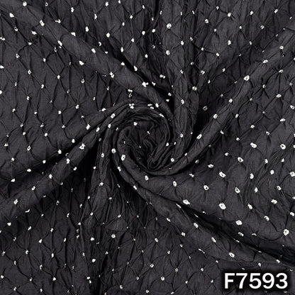 Pure Bandhani Silk Fabric - F7593