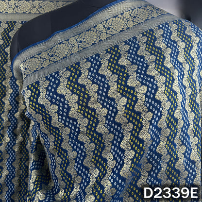 Zari Work Bandhani Print Pure Banarasi Georgette Dupatta - D2339