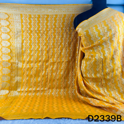 Zari Work Bandhani Print Pure Banarasi Georgette Dupatta - D2339