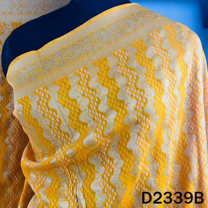 Zari Work Bandhani Print Pure Banarasi Georgette Dupatta - D2339