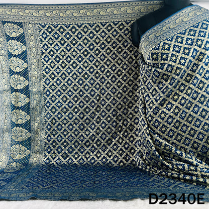 Zari Work Bandhani Print Pure Banarasi Georgette Dupatta - D2340