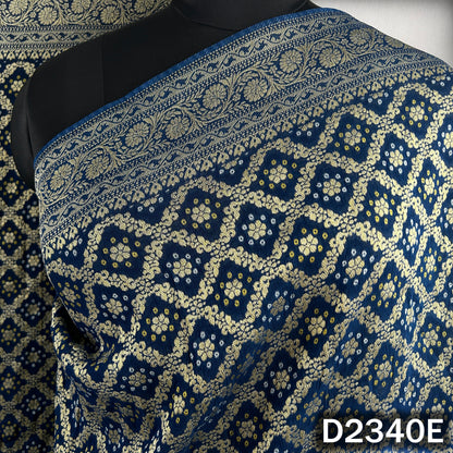 Zari Work Bandhani Print Pure Banarasi Georgette Dupatta - D2340