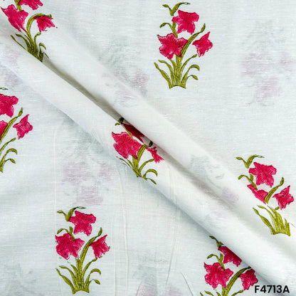 Printed Linen Cotton Fabric- F4713