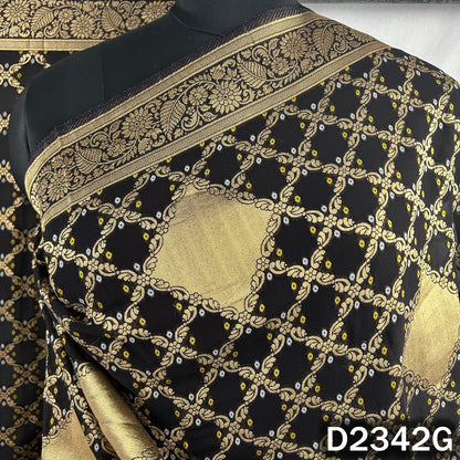 Zari Work Bandhani Print Pure Banarasi Georgette Dupatta - D2342