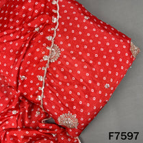 Cut Dana Zari Sequins Chinnon Chiffon Fabric - F7597