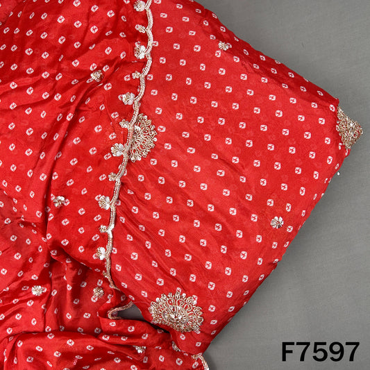 Cut Dana Zari Sequins Chinnon Chiffon Fabric - F7597