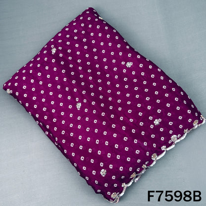 Cut Dana Zari Sequins Chinnon Chiffon Fabric - F7598