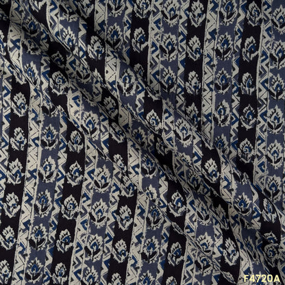 Kalamkari Print Cambric Cotton Fabric- F4720