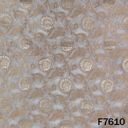 Dyeable Zari Work Georgette Fabric - F7610