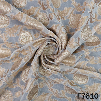 Dyeable Zari Work Georgette Fabric - F7610