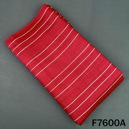 Stripes Gota Patti Thread Work Pure Monga Silk Fabric - F7600