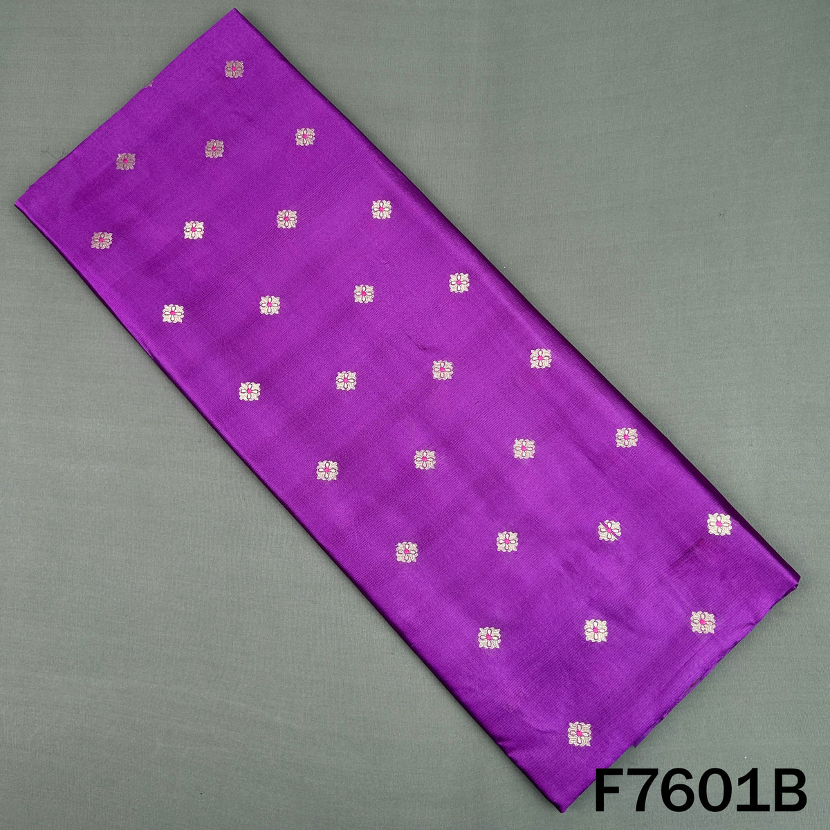 Zari Buti Pure Silk Fabric - F7601