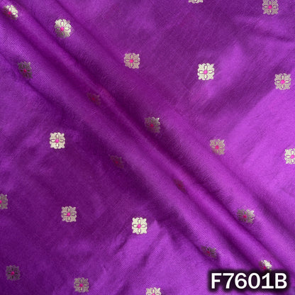 Zari Buti Pure Silk Fabric - F7601