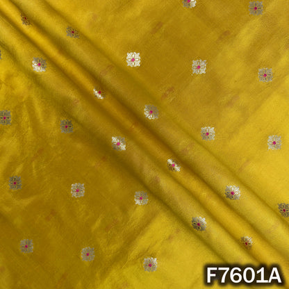 Zari Buti Pure Silk Fabric - F7601