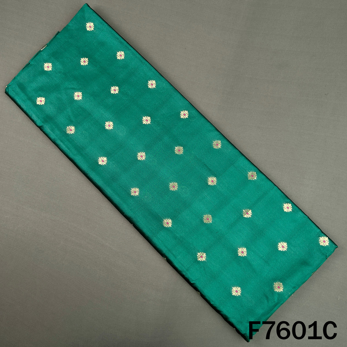 Zari Buti Pure Silk Fabric - F7601