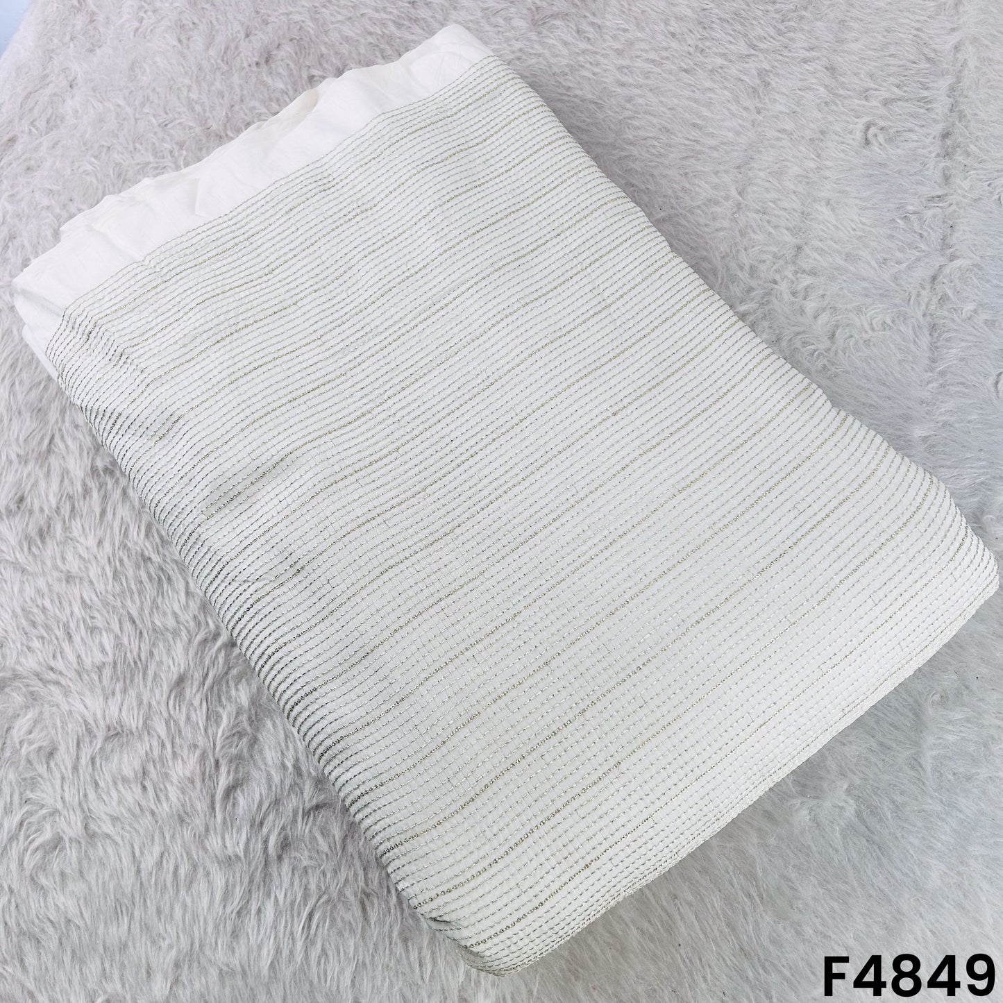 Dyeable Zari Sequins Embroidered Dola Silk-F4849