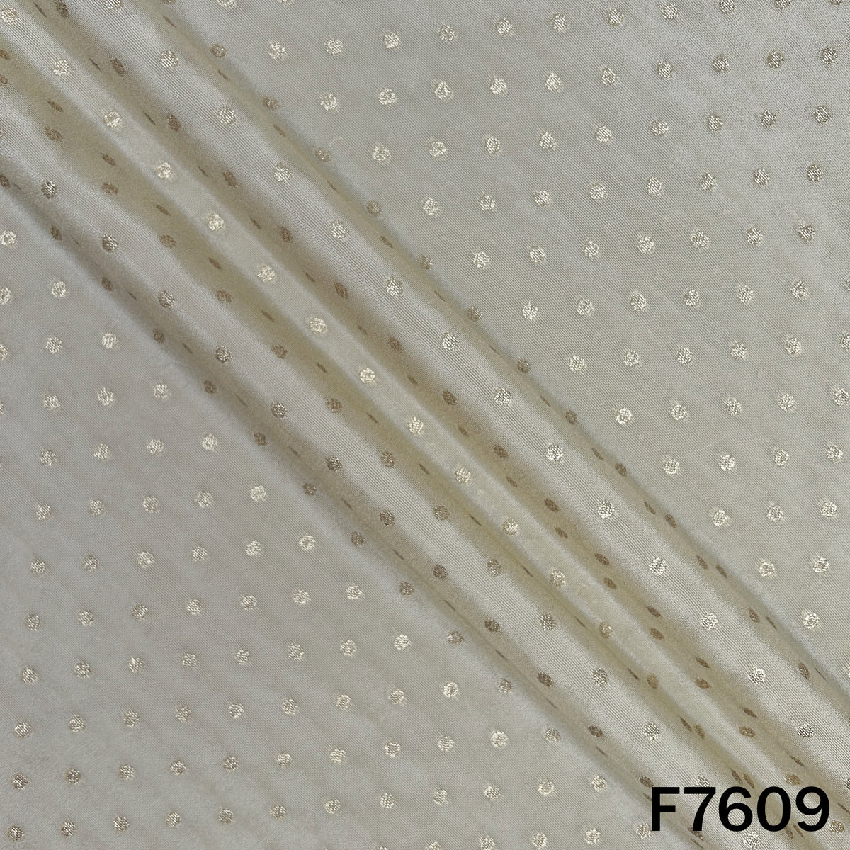 Dyeable Zari Butti Shimmer Tissue Fabric - F7609