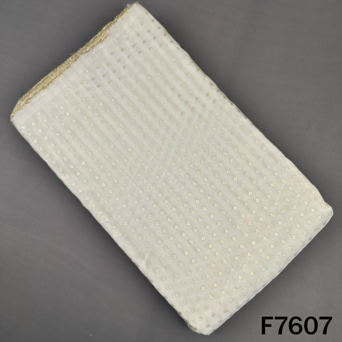 Dyeable Zari Butti Shimmer Tissue Fabric - F7607