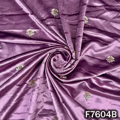 Cut Dana Zari Sequins Work Velvet Fabric - F7604