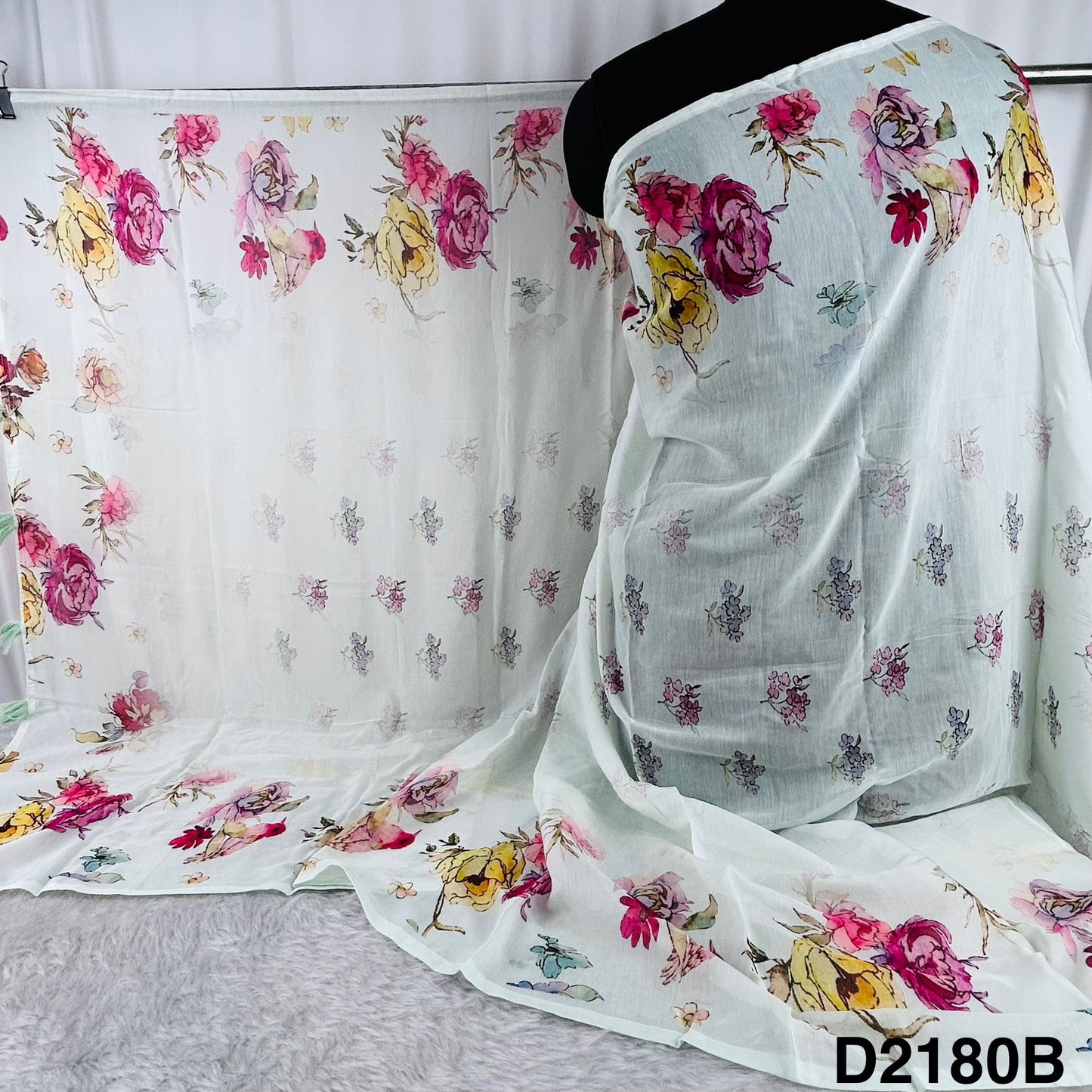 Printed Mul Chanderi Dupatta-D2180