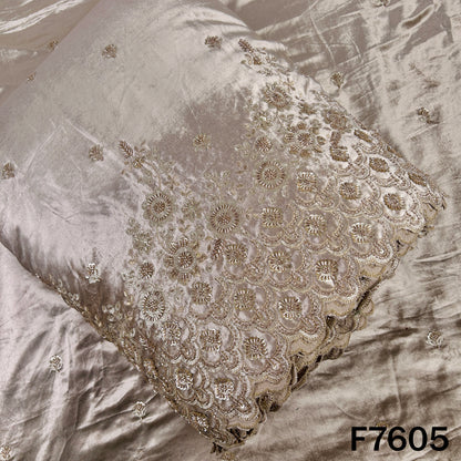 Cut Dana Zari Sequins Work Velvet Fabric - F7605
