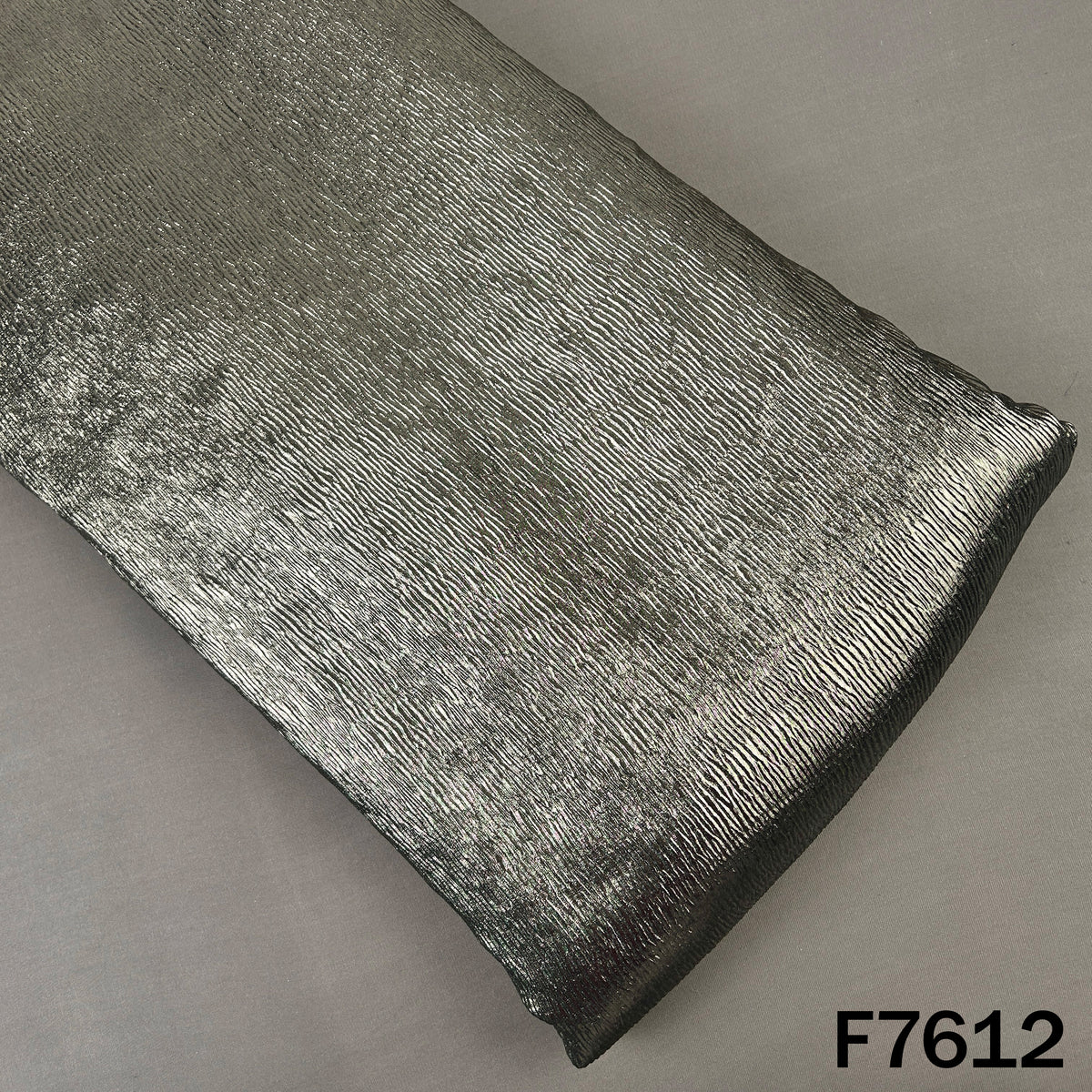 Foil Work Wrinkled Georgette Fabric - F7612