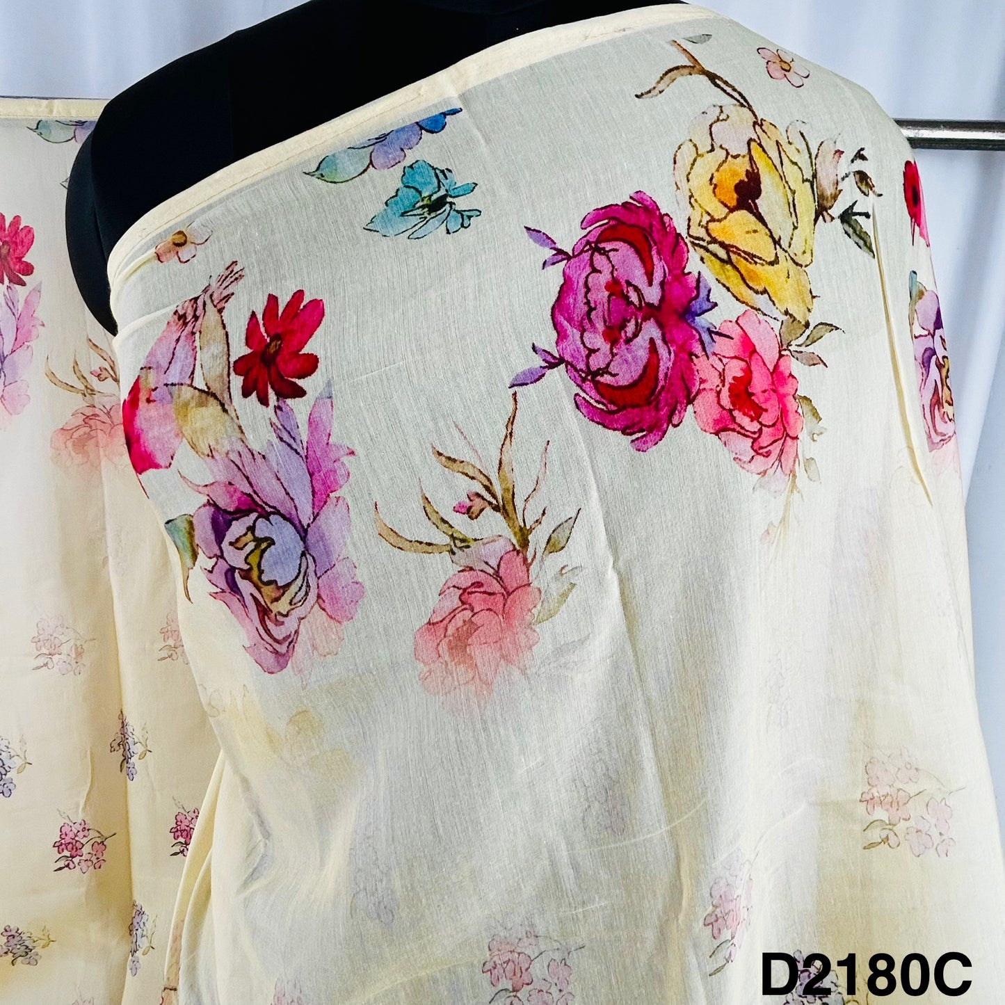 Printed Mul Chanderi Dupatta-D2180