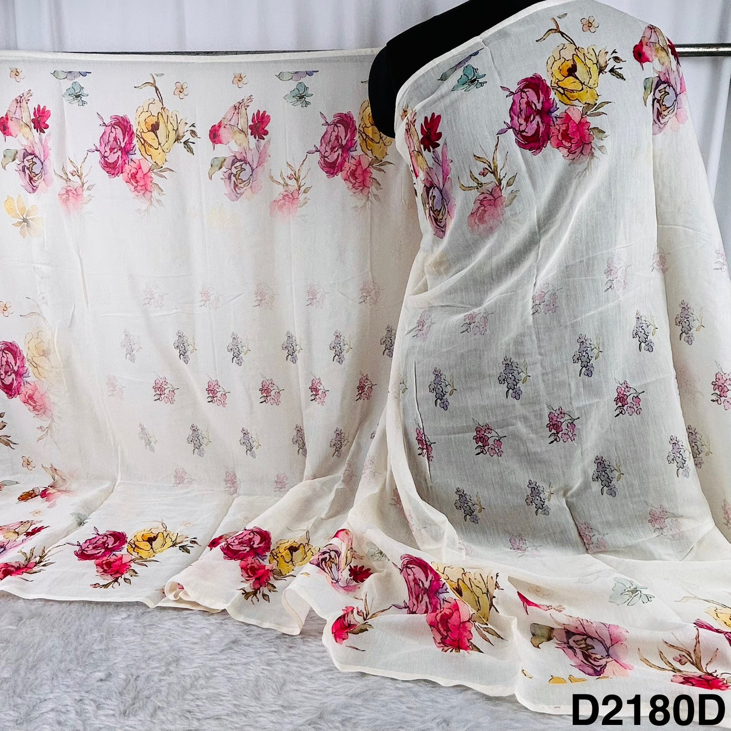 Printed Mul Chanderi Dupatta-D2180