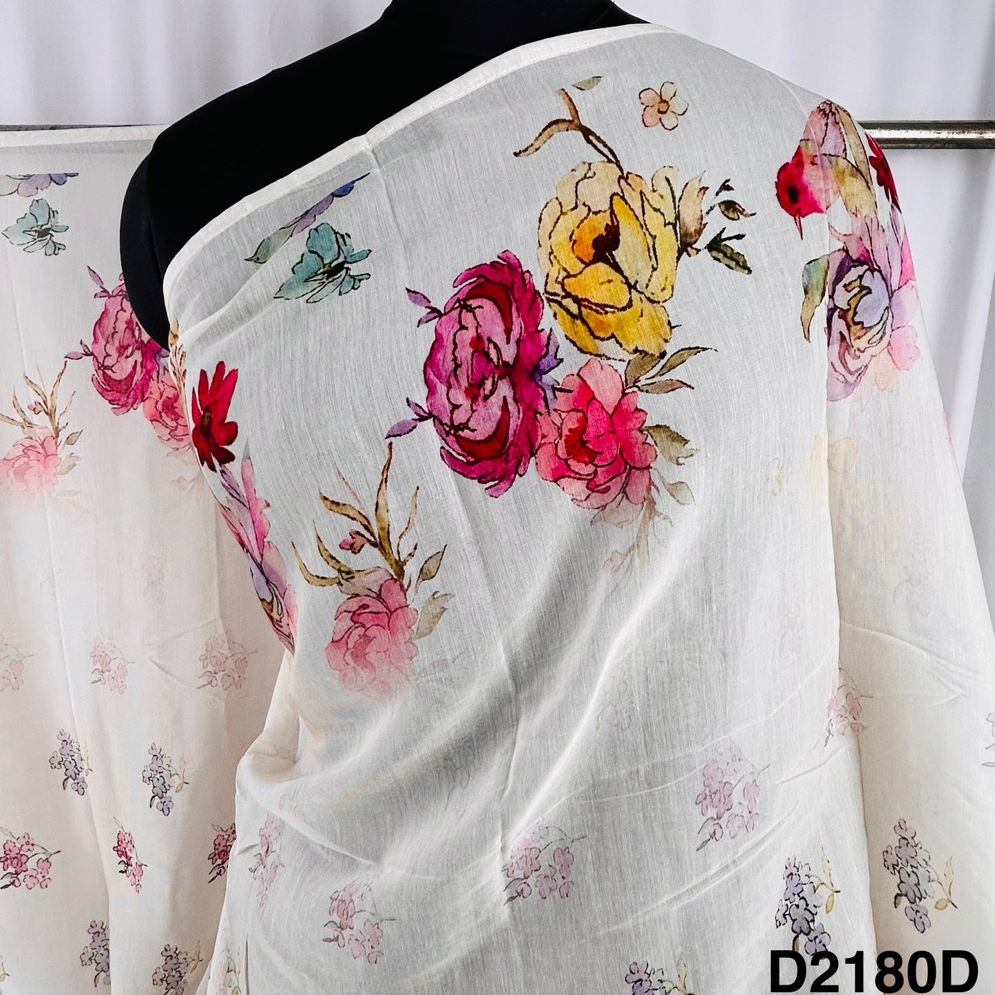 Printed Mul Chanderi Dupatta-D2180