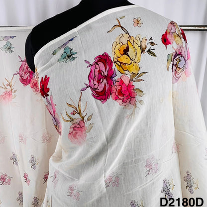 Printed Mul Chanderi Dupatta-D2180