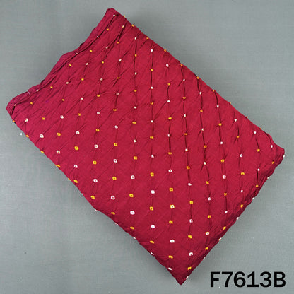 Pure Bandhani Silk Fabric - F7613