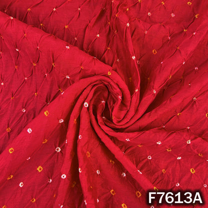 Pure Bandhani Silk Fabric - F7613