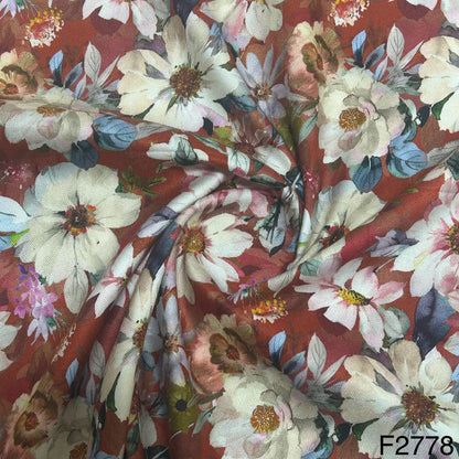 Printed Pashmina Fabric-F2778