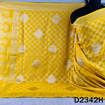 Zari Work Bandhani Print Pure Banarasi Georgette Dupatta - D2342