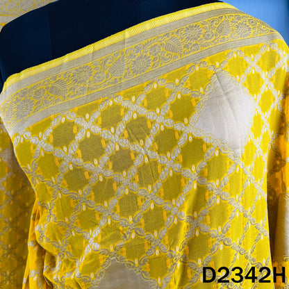 Zari Work Bandhani Print Pure Banarasi Georgette Dupatta - D2342