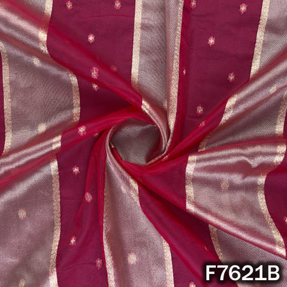 Zari Buti Work Tissue Organza Fabric - F7621