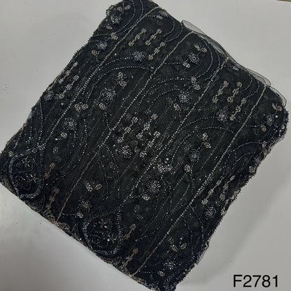 Cut Dana Work Sequins Embroidered Net fabric -F2781