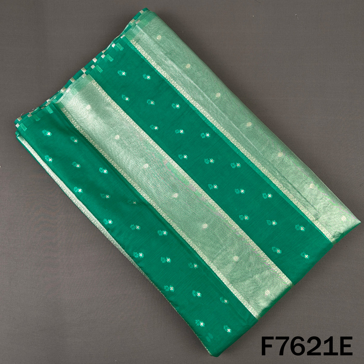 Zari Buti Work Tissue Organza Fabric - F7621