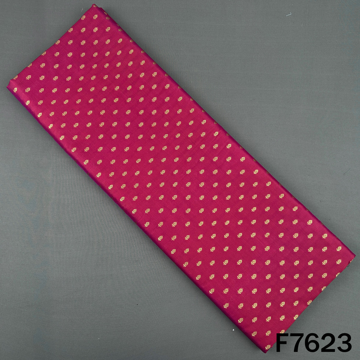Zari Buti Work Brocade Silk Fabric - F7623