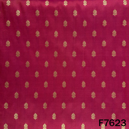 Zari Buti Work Brocade Silk Fabric - F7623